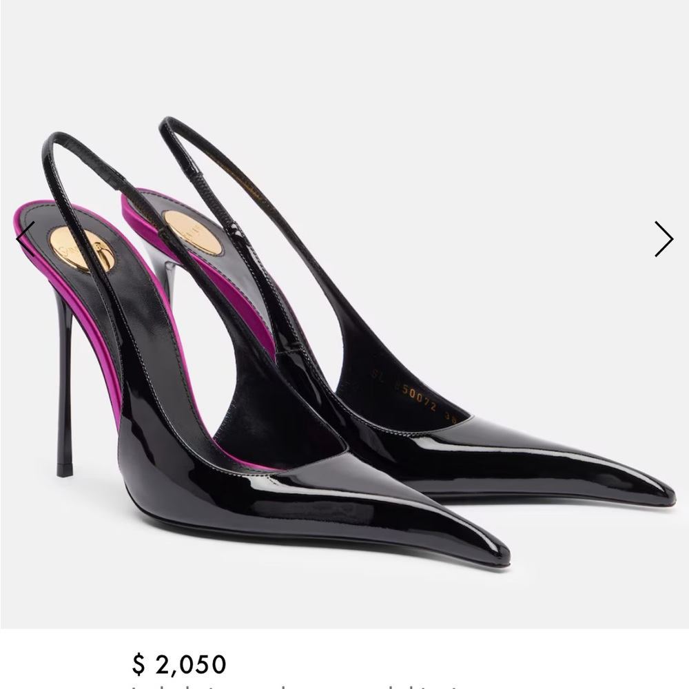 Saint Laurent Amalia 110 patent leather black pump size 39